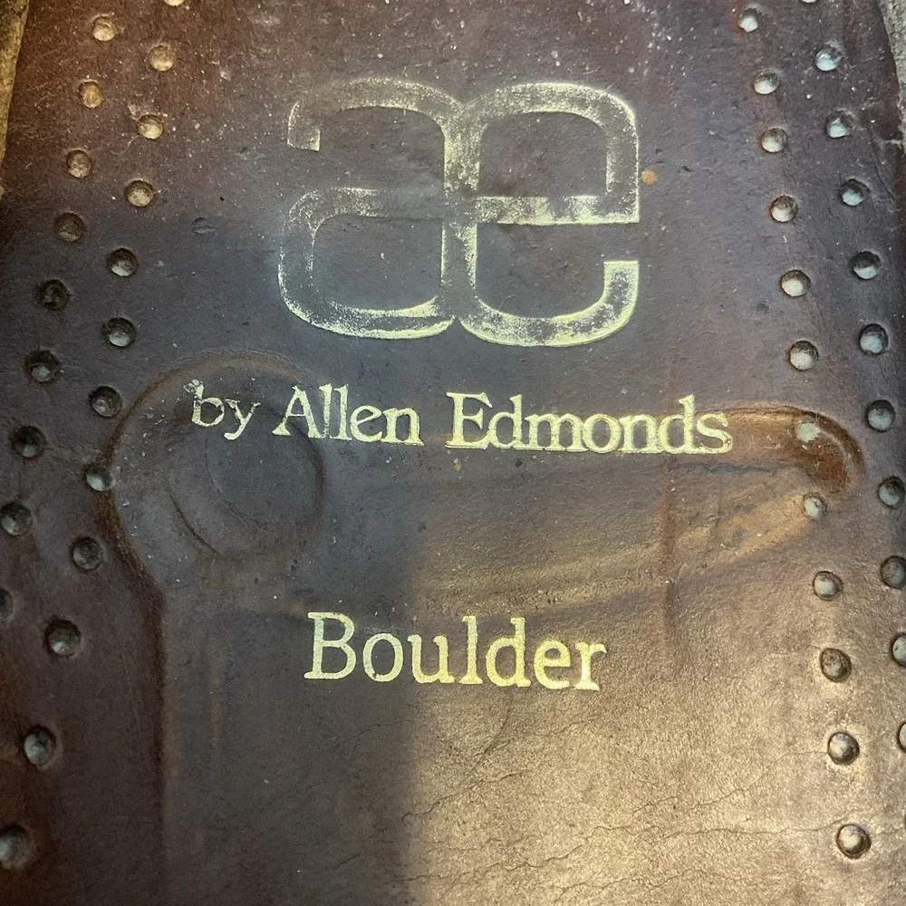 Allen Edmonds Boulder Dark Brown Leather Loafer Shoes Slip‎ On Solid Men Size 9D